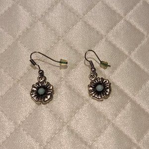Sterling silver flower earrings